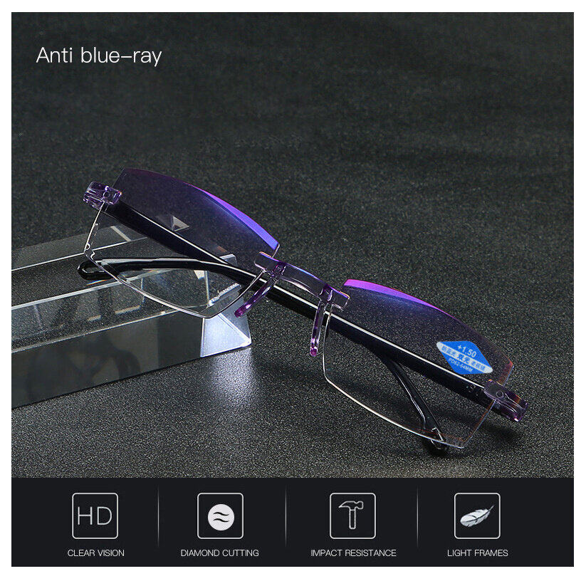 New TAILEDEN Diamond-cut Bifocal Progressive And Anti-Blue Eyewear Ultralight Reading Glasses
