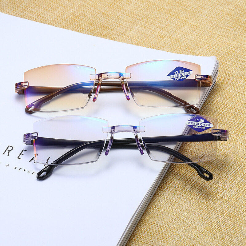 New TAILEDEN Diamond-cut Bifocal Progressive And Anti-Blue Eyewear Ultralight Reading Glasses