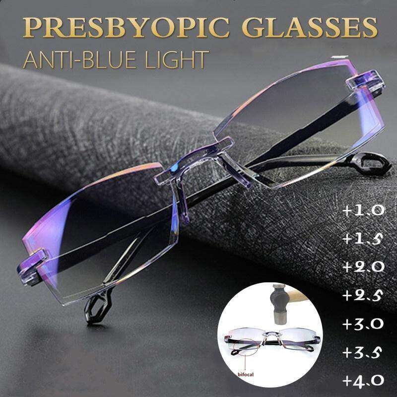 New TAILEDEN Diamond-cut Bifocal Progressive And Anti-Blue Eyewear Ultralight Reading Glasses