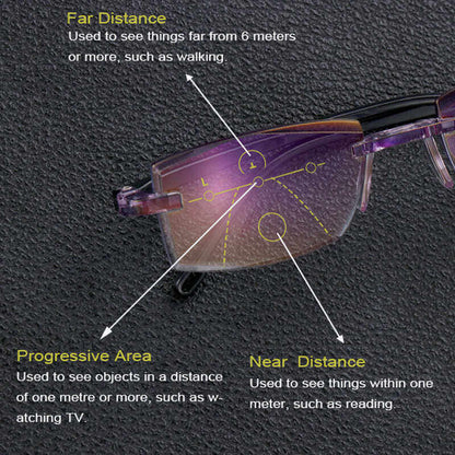New TAILEDEN Diamond-cut Bifocal Progressive And Anti-Blue Eyewear Ultralight Reading Glasses